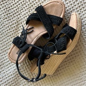 Minnetonka Suede Wedge Heels